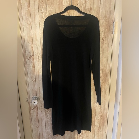 Toad & Co Cambria sweater dress black, women's size medium merino wool / tencel - Picture 5 of 8